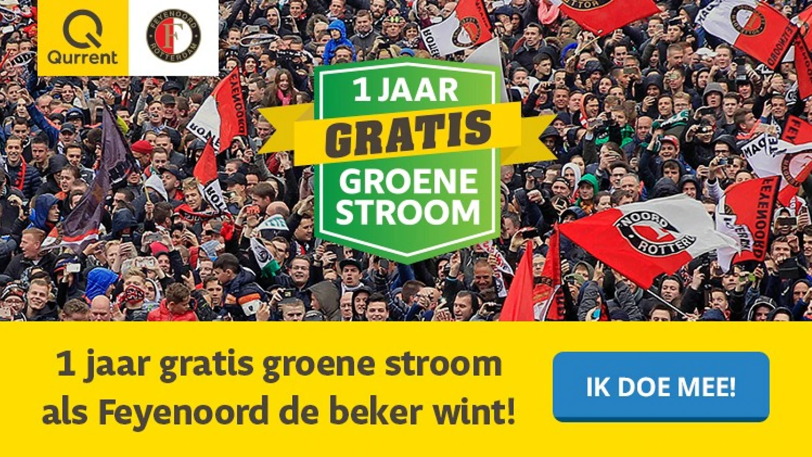 Wint Feyenoord de beker? Dan scoor jij 1 jaar gratis stroom!