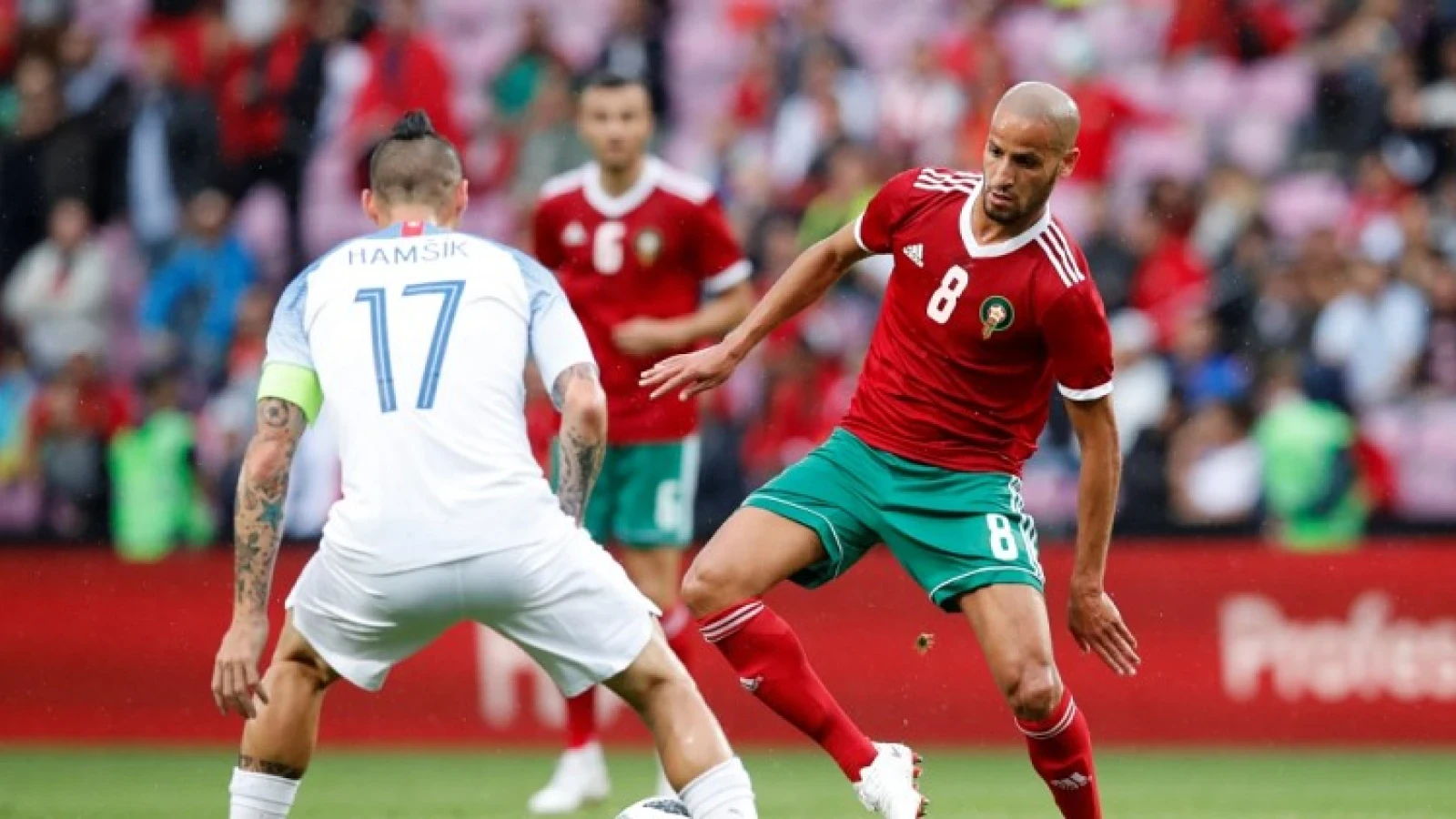 El Ahmadi in de basis bij Marokko tegen Iran