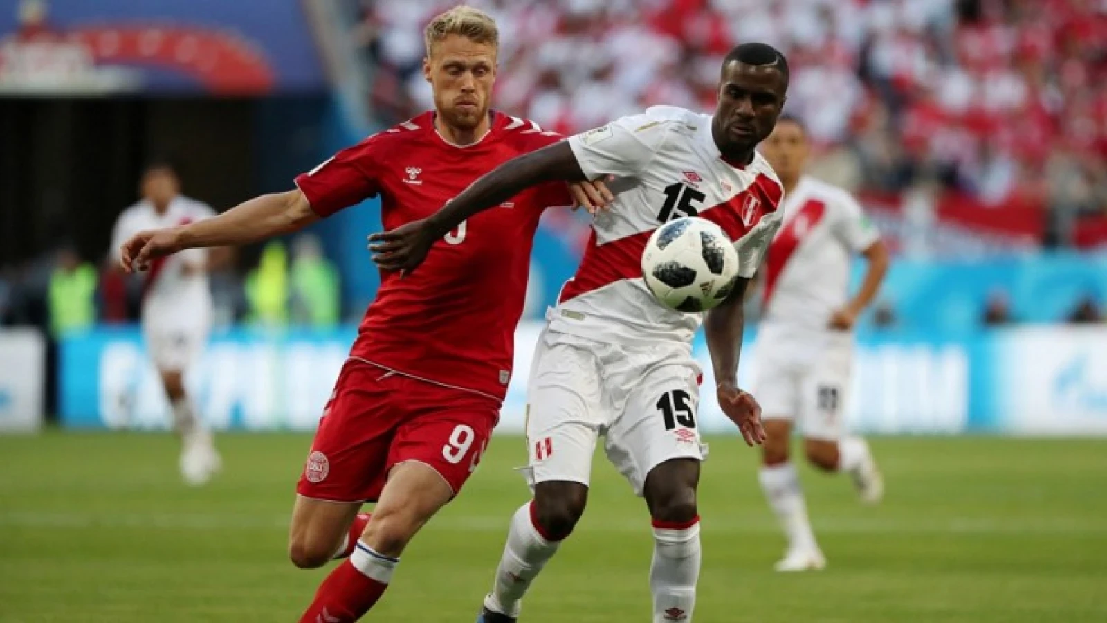 Jørgensen wint met Denemarken van het Peru van Tapia