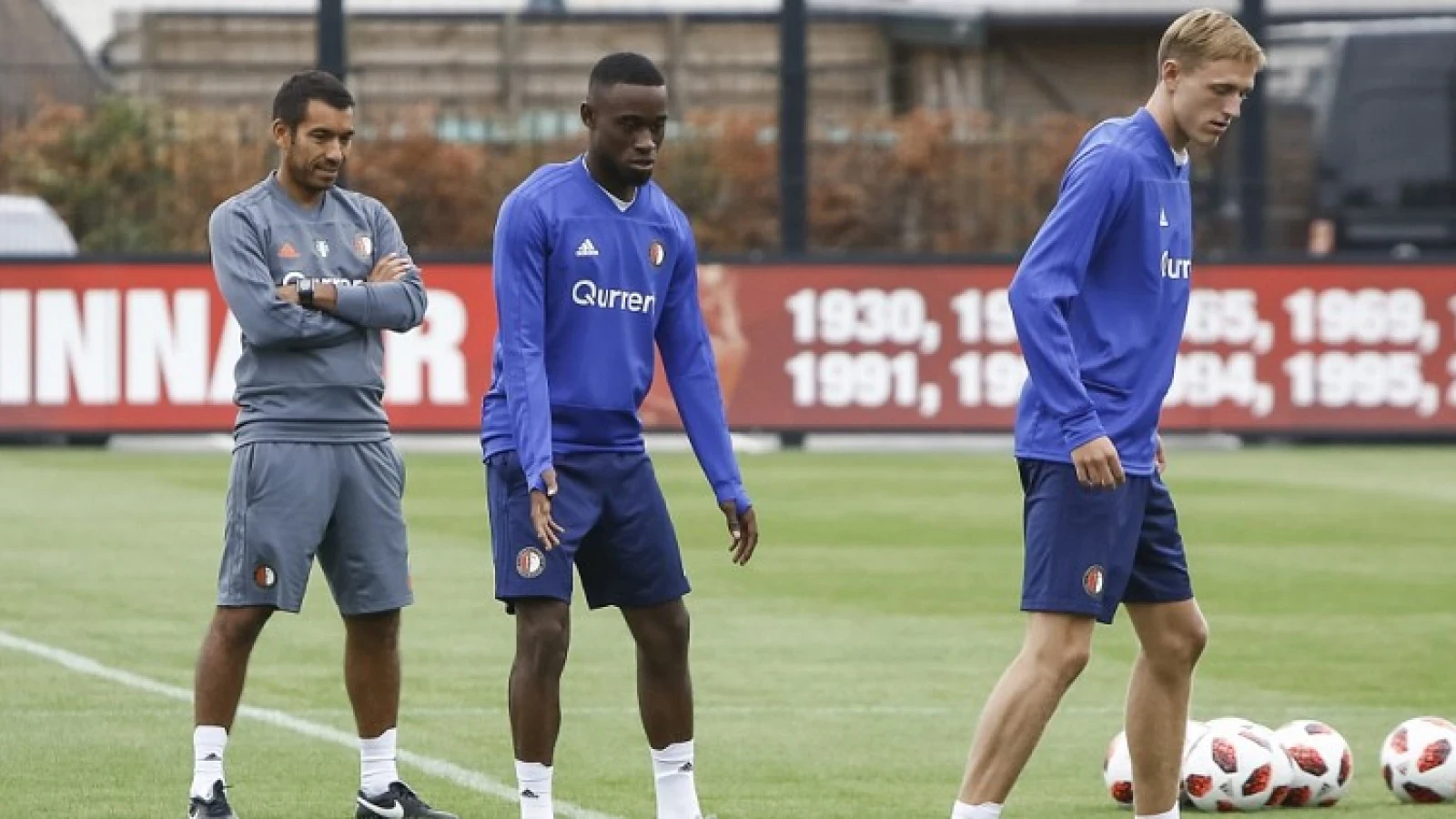 Feyenoord zonder internationals op trainingsveld