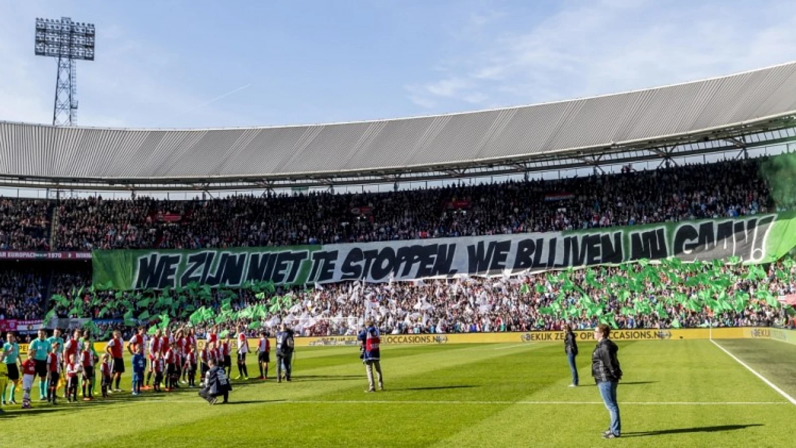 Sfeeractie voor aanvang Feyenoord - PSV in gevaar