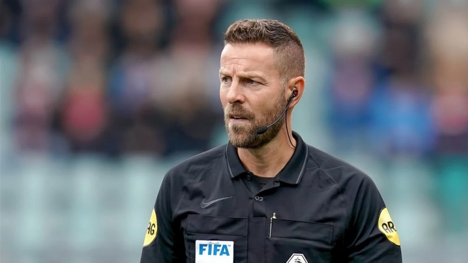 Pol van Boekel scheidsrechter tijdens wedstrijd Fortuna Sittard tegen Feyenoord