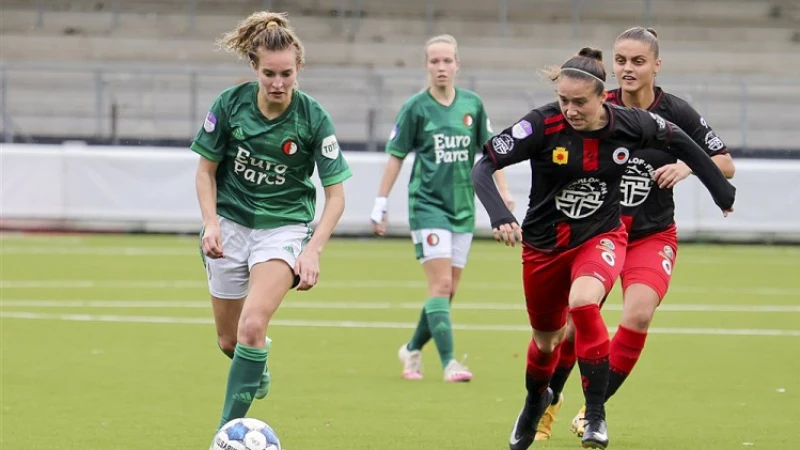 Feyenoord vrouwen spelen gelijk tegen FC Twente vrouwen 