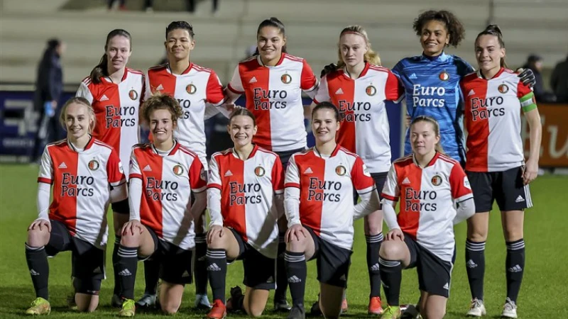 Feyenoord Vrouwen 1 speelt gelijk tegen PEC Zwolle Vrouwen