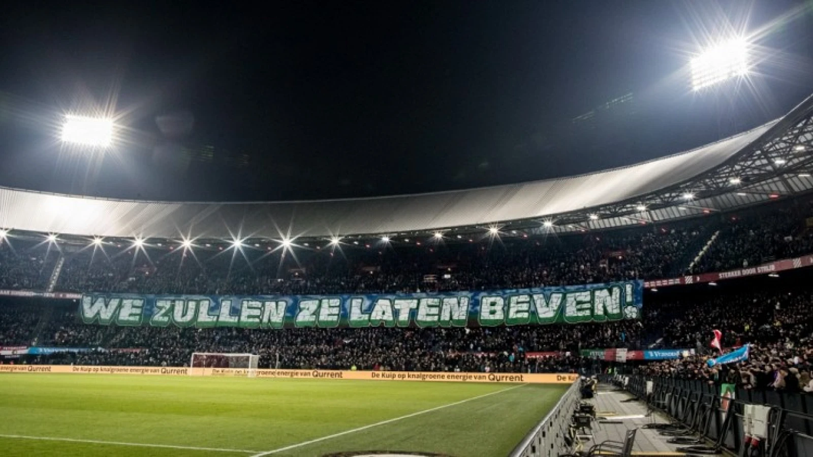 Spandoek 'We zullen ze laten beven!' krijgt geen staartje